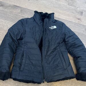 The North Face Reversible Quilted/Faux Fur Black Jacket